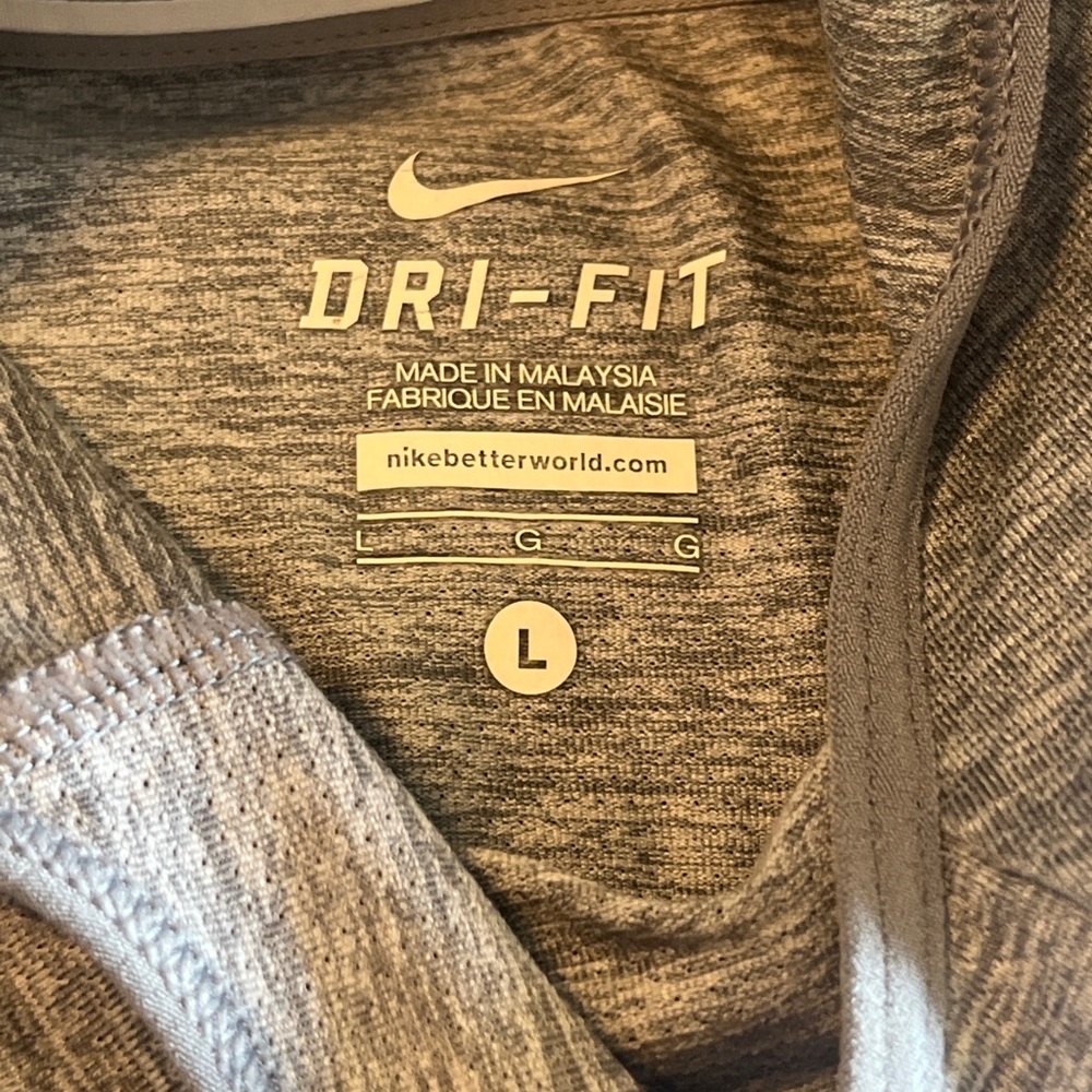 Nike Dri-Fit Women's Element  Running Hoodie Large Gray Cowl Neck Thumb Holes - Picture 3 of 10